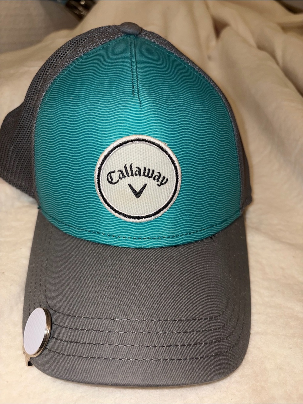 Callaway Teal and Gray Mesh-Back Golf Cap